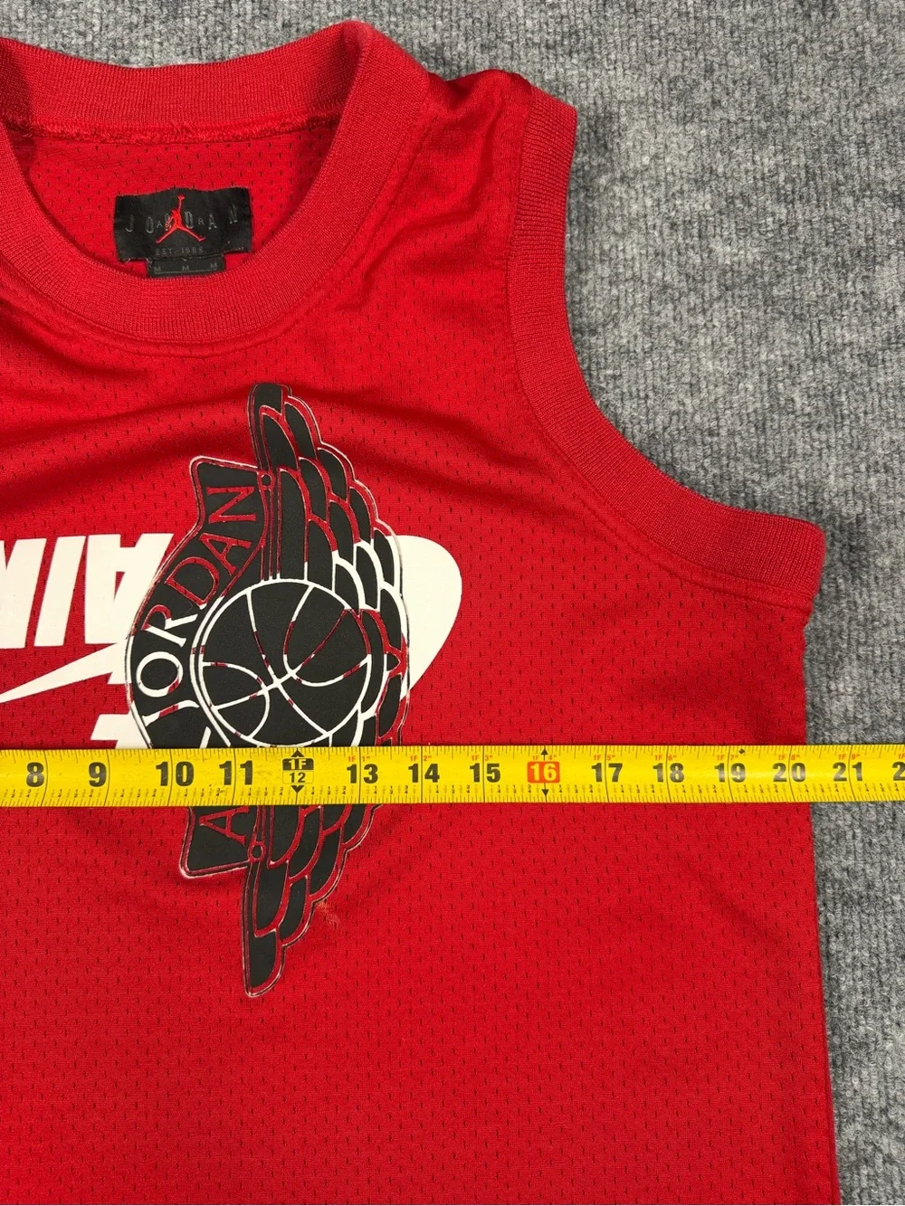 Jordan vibrant red